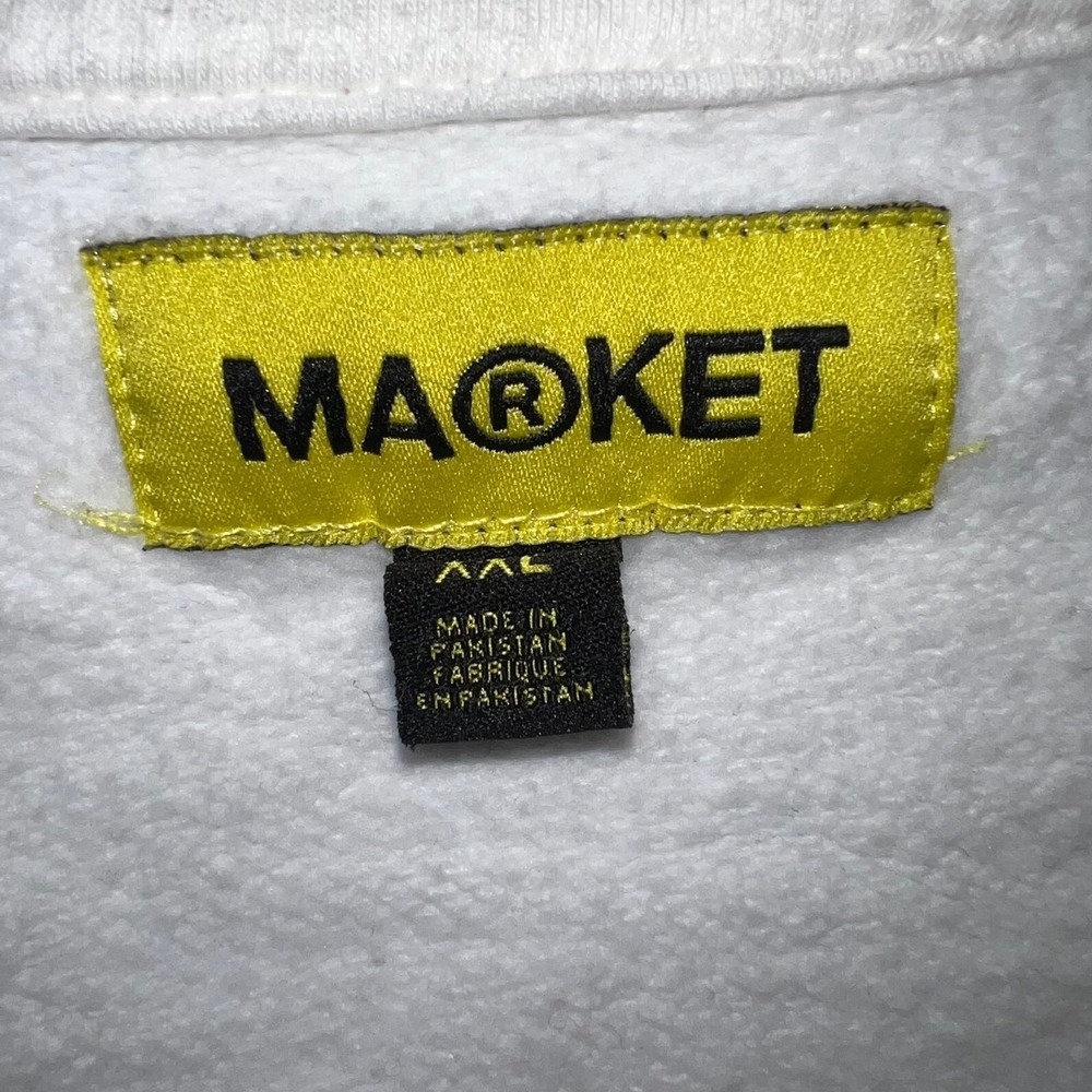 Chinatown Market Sweater Men's 2XL XXL White Basketball Abstract Logo Pullover - Picture 4 of 7